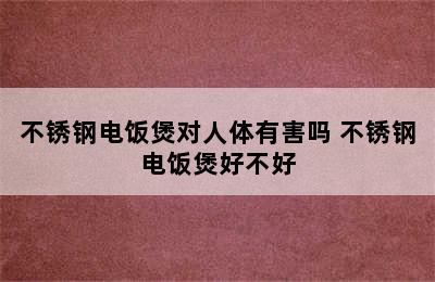 不锈钢电饭煲对人体有害吗 不锈钢电饭煲好不好